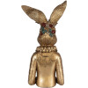 Clayre & Eef 6PR6057 Décoration Buste Lapin Or Vert 27x17x49 cm