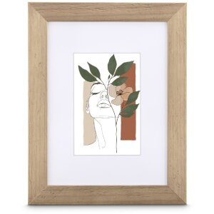 Cadre photo en bois Albero taupe – formats variés avec verre réfléchissant