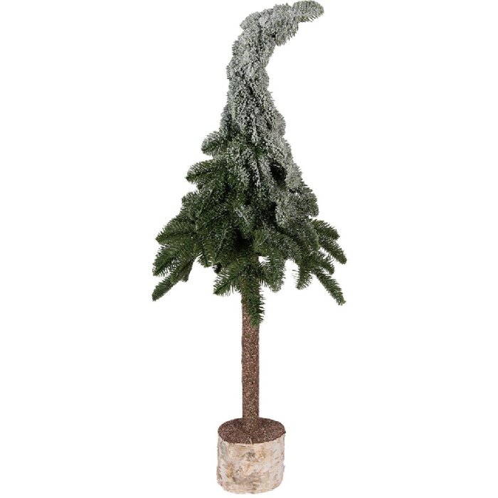 Arbre de Noël artificiel Clayre & Eef 50834 Ø 30x90 cm vert avec décorations blanches