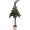 Arbre de Noël artificiel Clayre & Eef 50834 Ø 30x90 cm vert avec décorations blanches