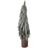 Clayre & Eef 50837 Arbre de Noël artificiel vert-blanc Ø 18x57 cm