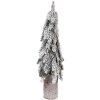 Arbre de Noël artificiel Clayre & Eef Ø18x57 cm, effet neige, tronc bois