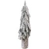 Arbre de Noël artificiel Clayre & Eef Ø18x57 cm, effet neige, tronc bois