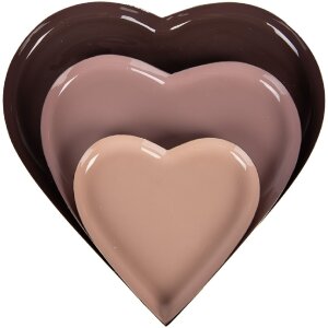 Set de 3 assiettes décoratives rose Clayre &...