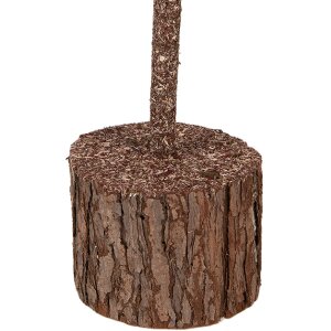 Clayre & Eef 50840 Arbre de Noël artificiel Ø10x60 cm avec base en bois et recouvrement neige