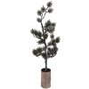 Clayre & Eef 50843 Décoration arbre LED 20x17x60 cm vert marron avec piles AAA