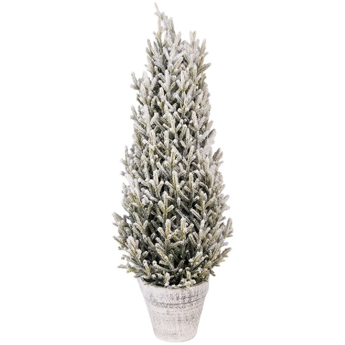 Clayre & Eef 50850 Sapin de Noël Artificiel Ø 27x70 cm Vert-Blanc