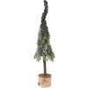 Clayre & Eef 66427 Arbre de Noël artificiel vert-blanc Ø 10x35 cm