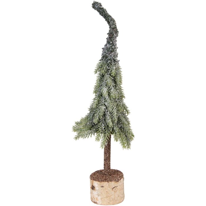 Clayre & Eef 66428 Arbre de Noël artificiel Ø 13x50 cm vert-blanc