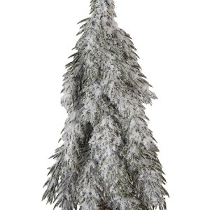 Clayre & Eef 66429 Sapin de Noël Artificiel Vert-Blanc Ø 12x32 cm