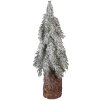Clayre & Eef 66429 Sapin de Noël Artificiel Vert-Blanc Ø 12x32 cm
