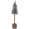 Arbre de Noël artificiel Clayre & Eef, vert/blanc, Ø 10 x 48 cm
