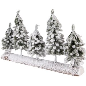 Décoration Arbre de Noël Clayre & Eef 40x8x25 cm Blanc-VERT