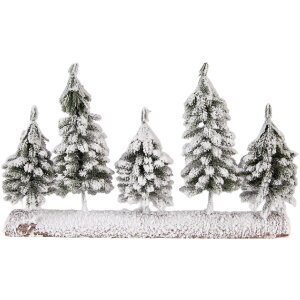 Décoration Arbre de Noël Clayre & Eef 40x8x25 cm Blanc-VERT