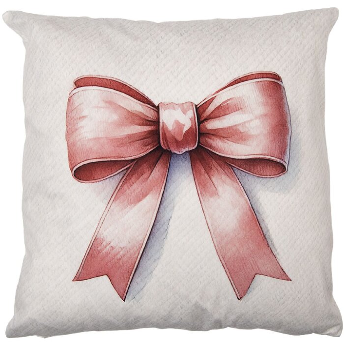 Housse de coussin 45x45 cm beige rose Clayre & Eef KT021.447