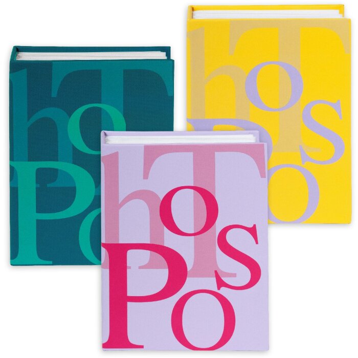 Album photo Goldbuch "PHOTOS" – 100 photos 10x15 cm, design typographique rigide