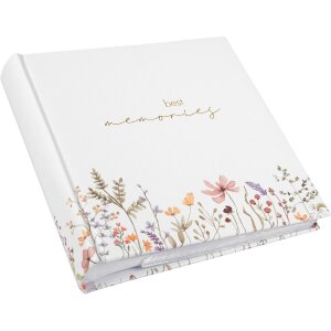 Album photo Goldbuch Bloom – 200 photos 10x15 cm, couverture florale dorée