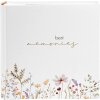 Album photo Goldbuch Bloom – 200 photos 10x15 cm, couverture florale dorée