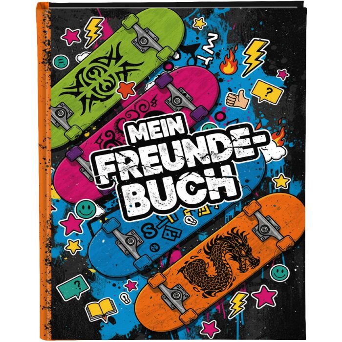 Album damitié Goldbuch Skateboards – DIN A5, 88 pages illustrées