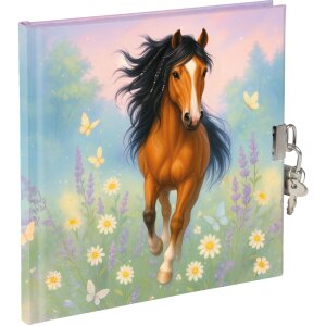 Journal de bord Wiesenglück 16,5x16,5 cm blanc avec...