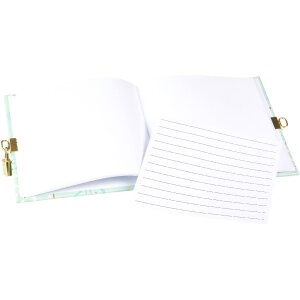 Carnet Goldbuch Ribboné taupe 16x16 cm, gravure dorée, fermoir assorti