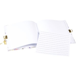 Journal Goldbuch Orchid Mood Blanc 16x16 cm, gravure dorée et loquet