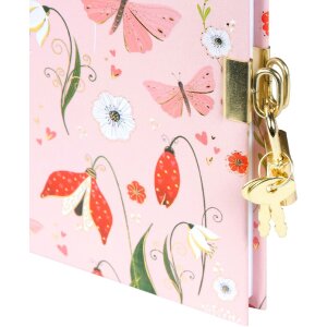 Journal Secret Garden rose Goldbuch 16,5 x 16,5 cm