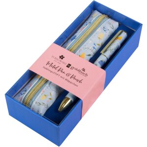 Set Goldbuch Secret Garden Bleu — Stylo & Porte-Mine Floral
