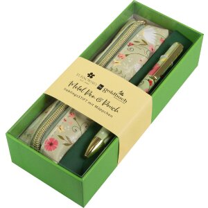 Set Goldbuch Stylo Préféré & Porte-Stylo Secret Garden Sage Green