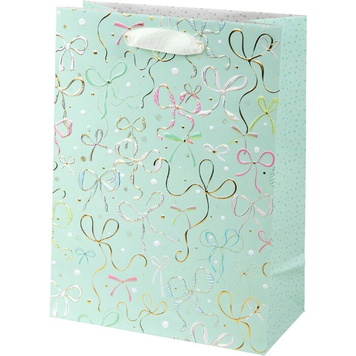 Sac cadeau Goldbuch menthe doré 30x21 cm