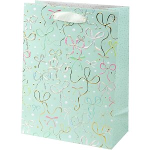 Sac cadeau Goldbuch menthe doré 30x21 cm