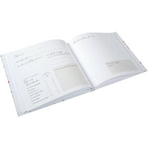 Livre dinvités Goldbuch Floral Embrace 24x22 cm, doré, sans pergamin