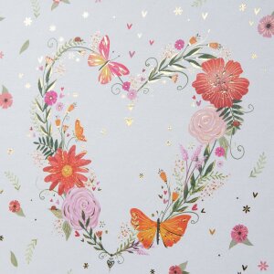 Livre dinvités Goldbuch Floral Embrace 24x22 cm, doré, sans pergamin