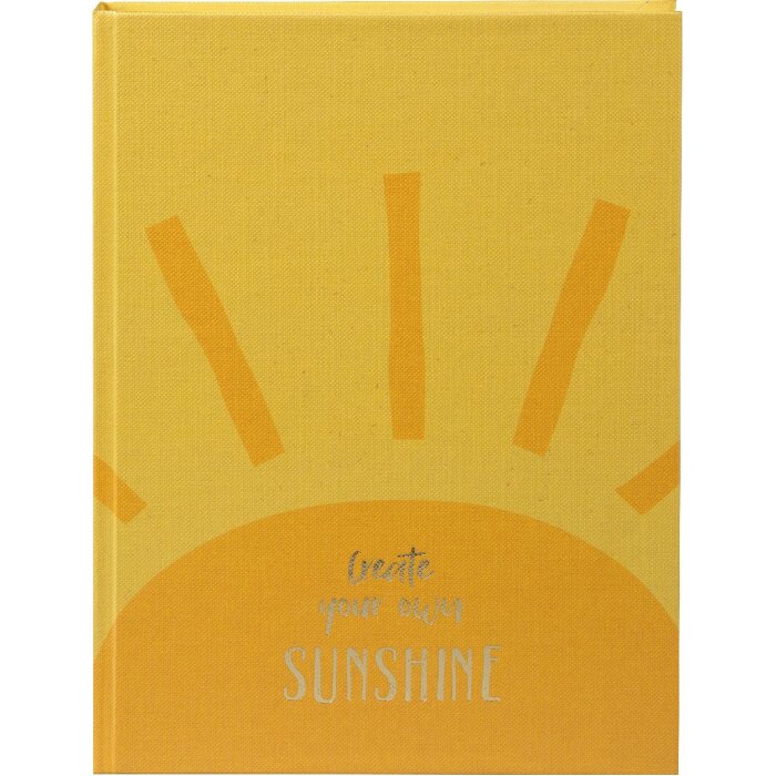 Notebook Goldbuch « create sunshine » 15x22 cm, relief doré + marque-page
