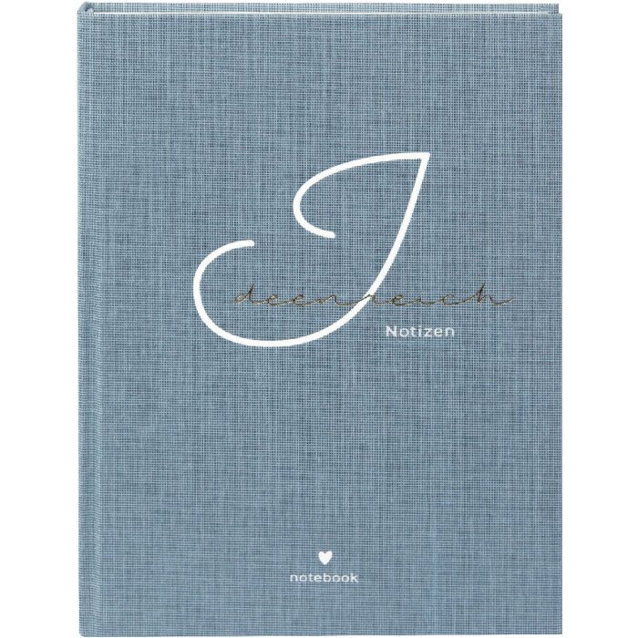 Cahier Goldbuch – 15x22 cm, toile, blanc doré, avec marque-page