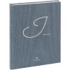 Cahier Goldbuch – 15x22 cm, toile, blanc doré, avec marque-page