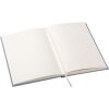 Cahier Goldbuch – 15x22 cm, toile, blanc doré, avec marque-page