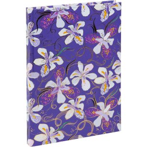 Carnet Goldbuch Orchid Mood violet 15x22 cm, 200 pages, reliure à fil