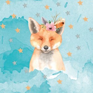 Tüte à cadeau Goldbuch Fuchs 35x11 cm, carton verni avec rabat en velours