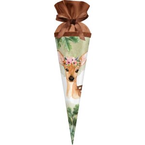 Tüte de fête pour frères et sœurs Rehkitz 35x11 cm avec rabat velours