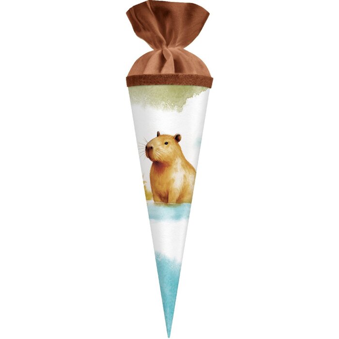 Sacoche Capybara 35x11 cm de Goldbuch, carton verni avec rabat velours