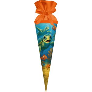 Tüte Meeresfreunde 35x11 cm Goldbuch – sac-cadeau frère-sœur en carton verni avec rabat velours