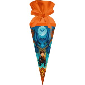 Sacoche dragon Goldbuch 50 cm, carton verni avec rabat feutré