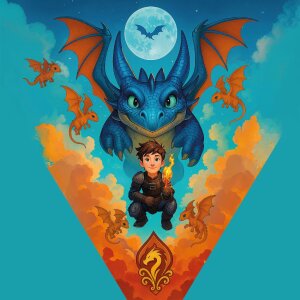 Goldbuch Schultüte Drachenfreund 70x19 cm Lackkarton Filzverschluss