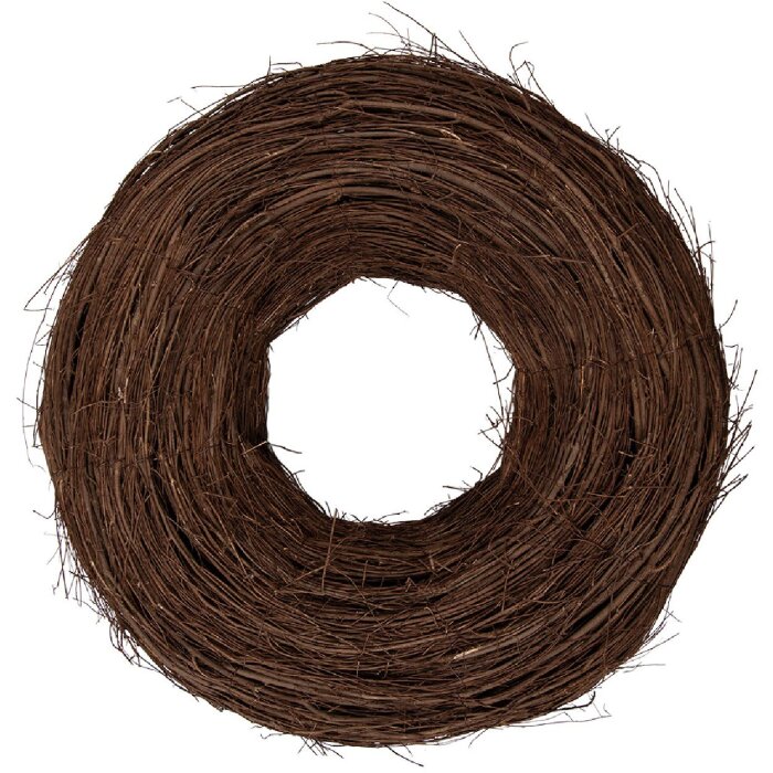 Couronne de porte en rotin rustique Clayre & Eef Ø 60x18 cm