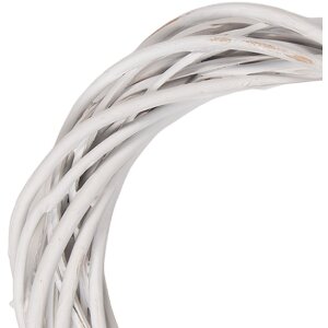 Couronne décorative rotin blanc Ø 20x4 cm...