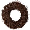 Couronne en rotin marron Clayre & Eef Ø 30x8 cm pour décoration murale ou table