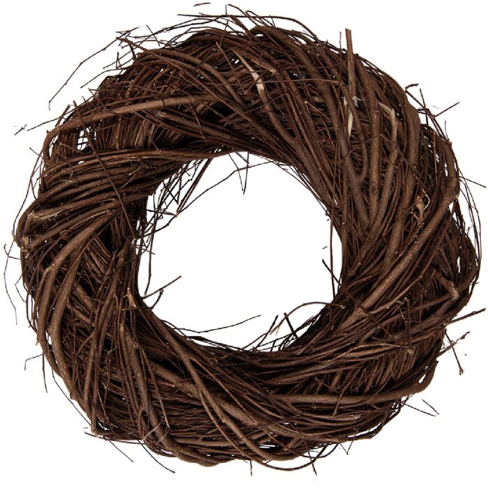 Couronne en rotin naturel Clayre & Eef Ø25cm pour décoration murale ou table