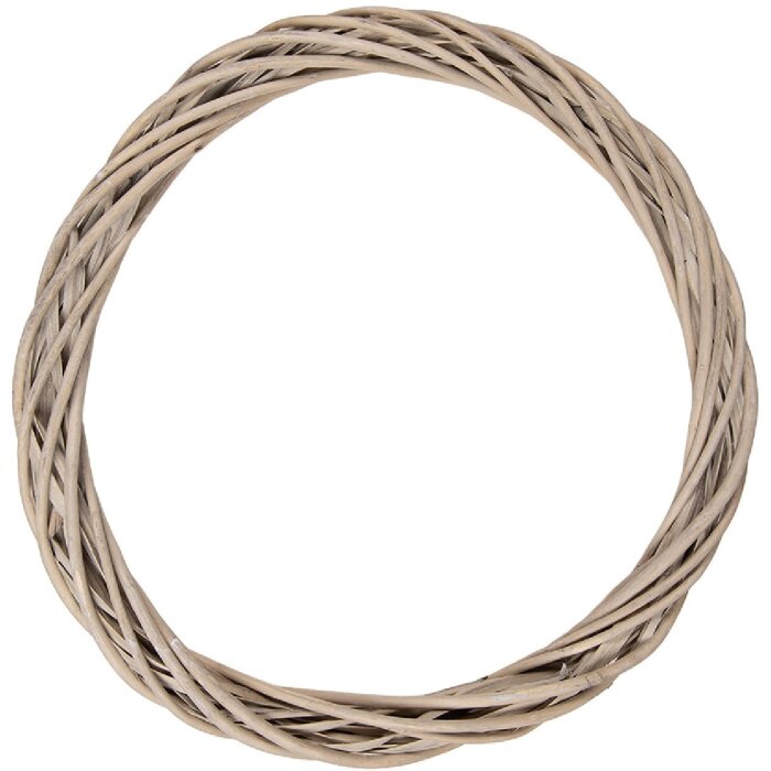 Couronne décorative en rotin marron naturel Clayre & Eef Ø 40x4 cm