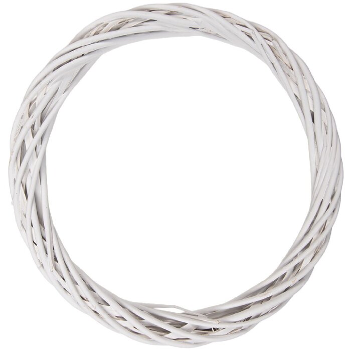 Couronne de Noël en rotin blanc Ø 40 cm – Clayre & Eef